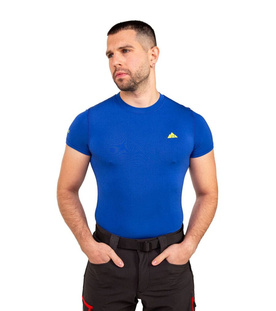 Camiseta Térmica Skin Fresh Azul Eléctrico, modelo 2 Imagen 2