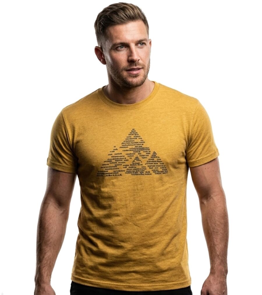 CAMISETA DE ALGODÓN AMARILLO MONCAYO HOMBRE FRONTAL